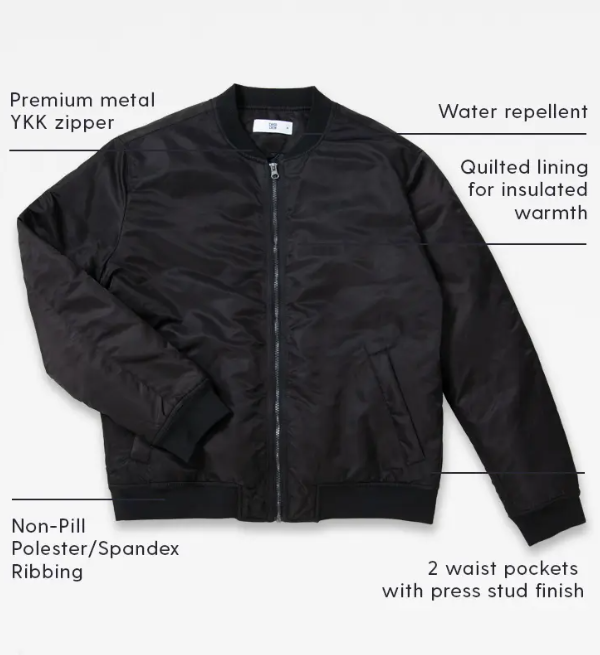 Men's Bomber Jacket - Black